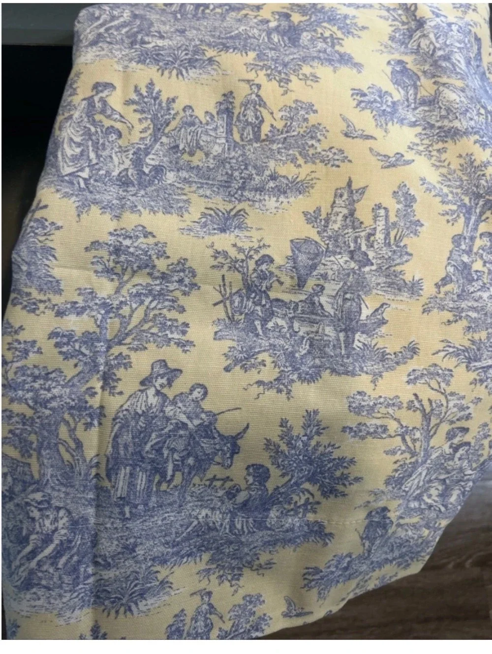 Waverly Country Life Toile Curtains 100x80 Extra Wide Panels Set of 2 + Tiebacks